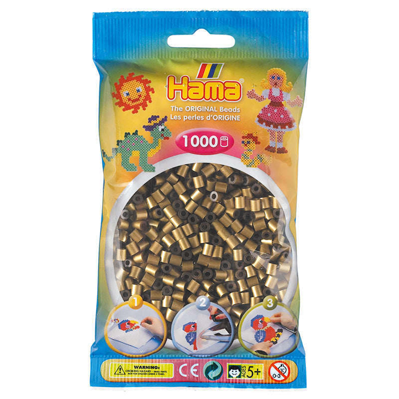 Hama Midi perler i pose, Bronze - 1000 stk