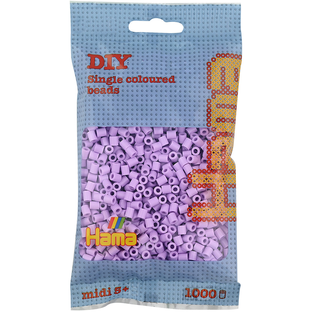 Hama Midiperler i pose, Pastell lilla - 1000 stk