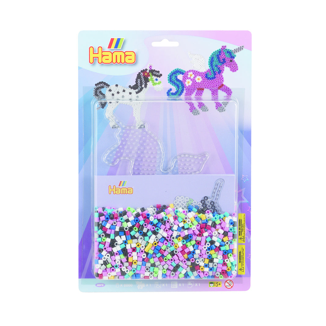 Hama perleplatesett Midi, enhjørning + 2200 perler