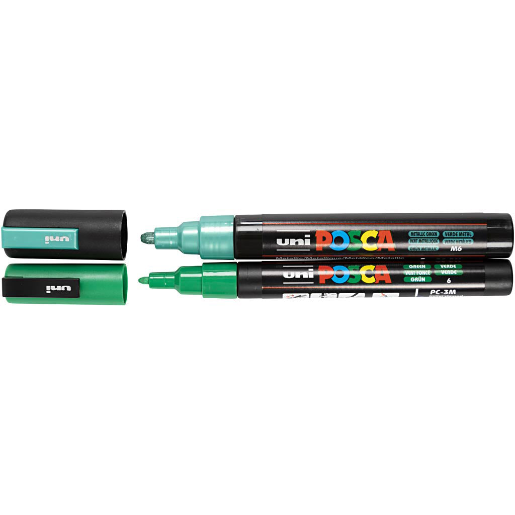 Posca Tusjer, strek 0.9-1.3 mm + 2.5 mm- 12 stk.
