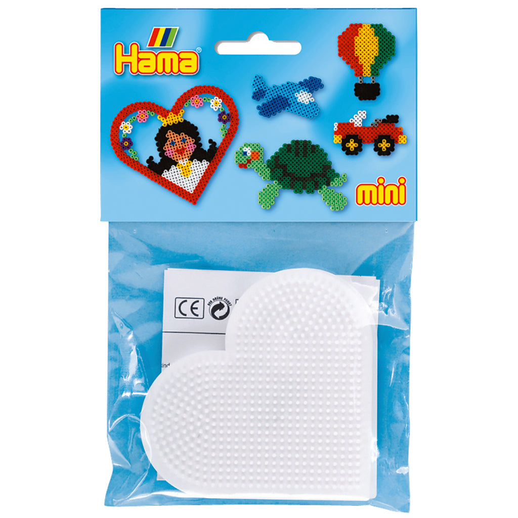 Hama perleplader - Lille hjerte, 2 stk til Mini perler