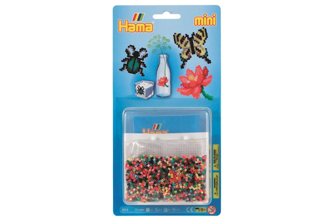 Hama perleplatesett, 2000 miniperler, blomster
