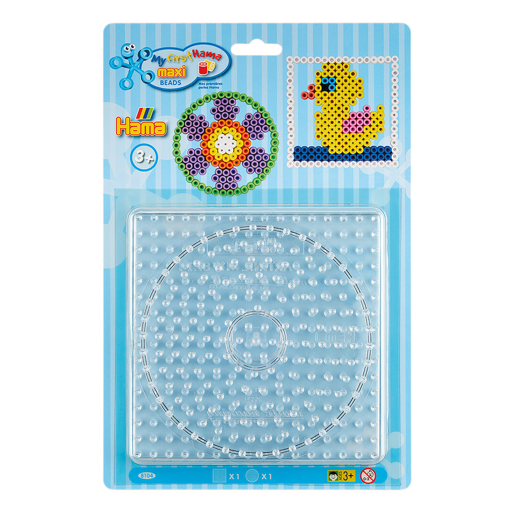 Hama perleplade til Maxi perler - Firkant og rund