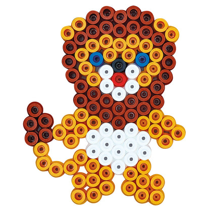 Hama Maxi 600 perler og 2 plater Løve/Elefant i bøtte