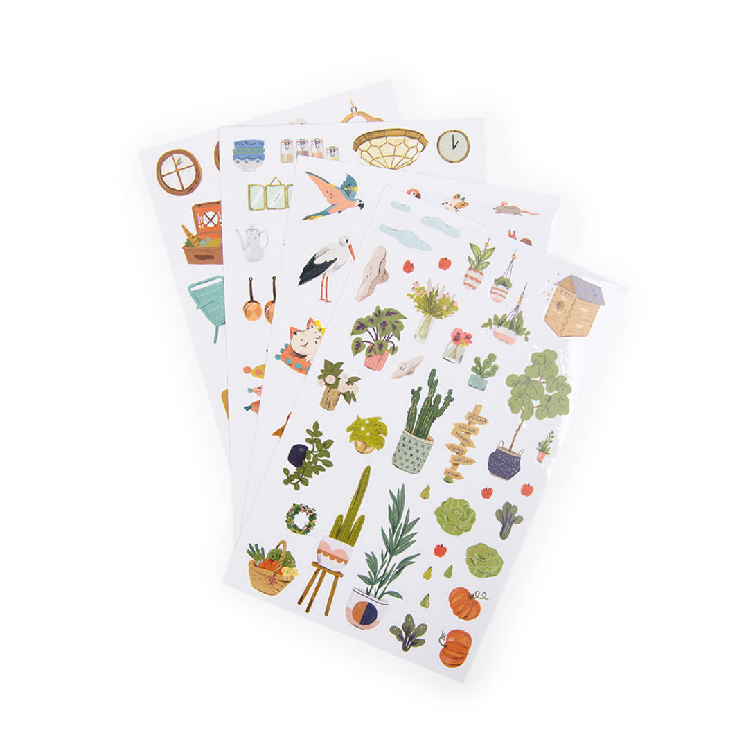 Moulin Roty, Malebok med 145 klistremerker - Les Parisiennes