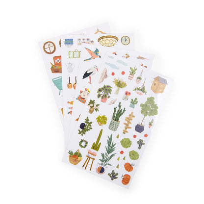 Moulin Roty, Malebok med 145 klistremerker - Les Parisiennes