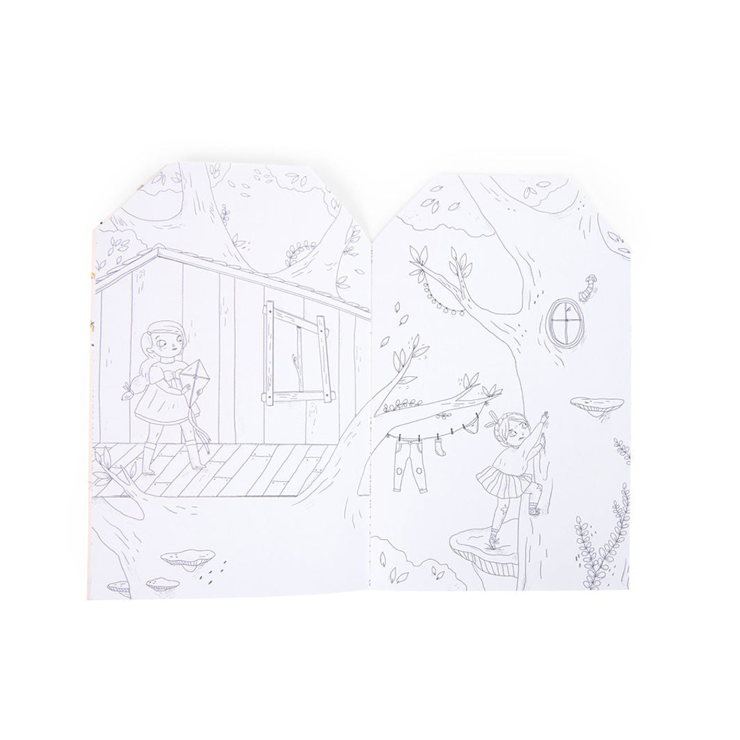 Moulin Roty, Malebok med 145 klistremerker - Les Parisiennes