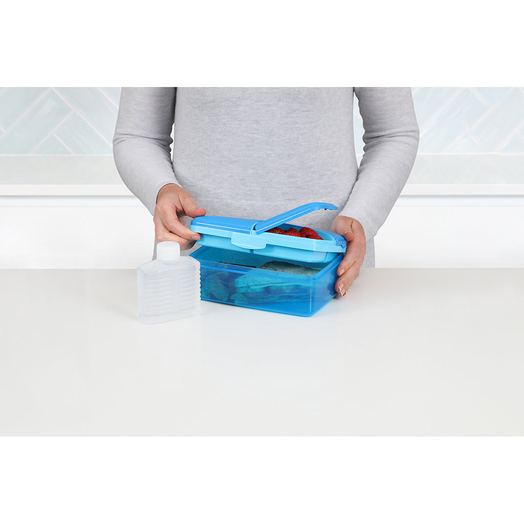 Sistema matboks og drikkeflaske, Slimline Quaddie 1.5 L - Blue