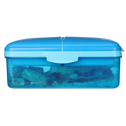 Sistema matboks og drikkeflaske, Slimline Quaddie 1.5 L - Blue