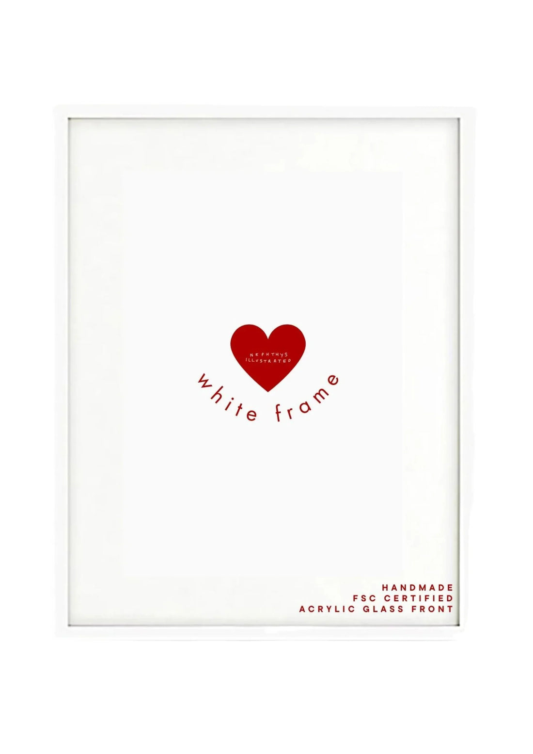 Nephthys Illustrated ramme, hvitt tre - A4