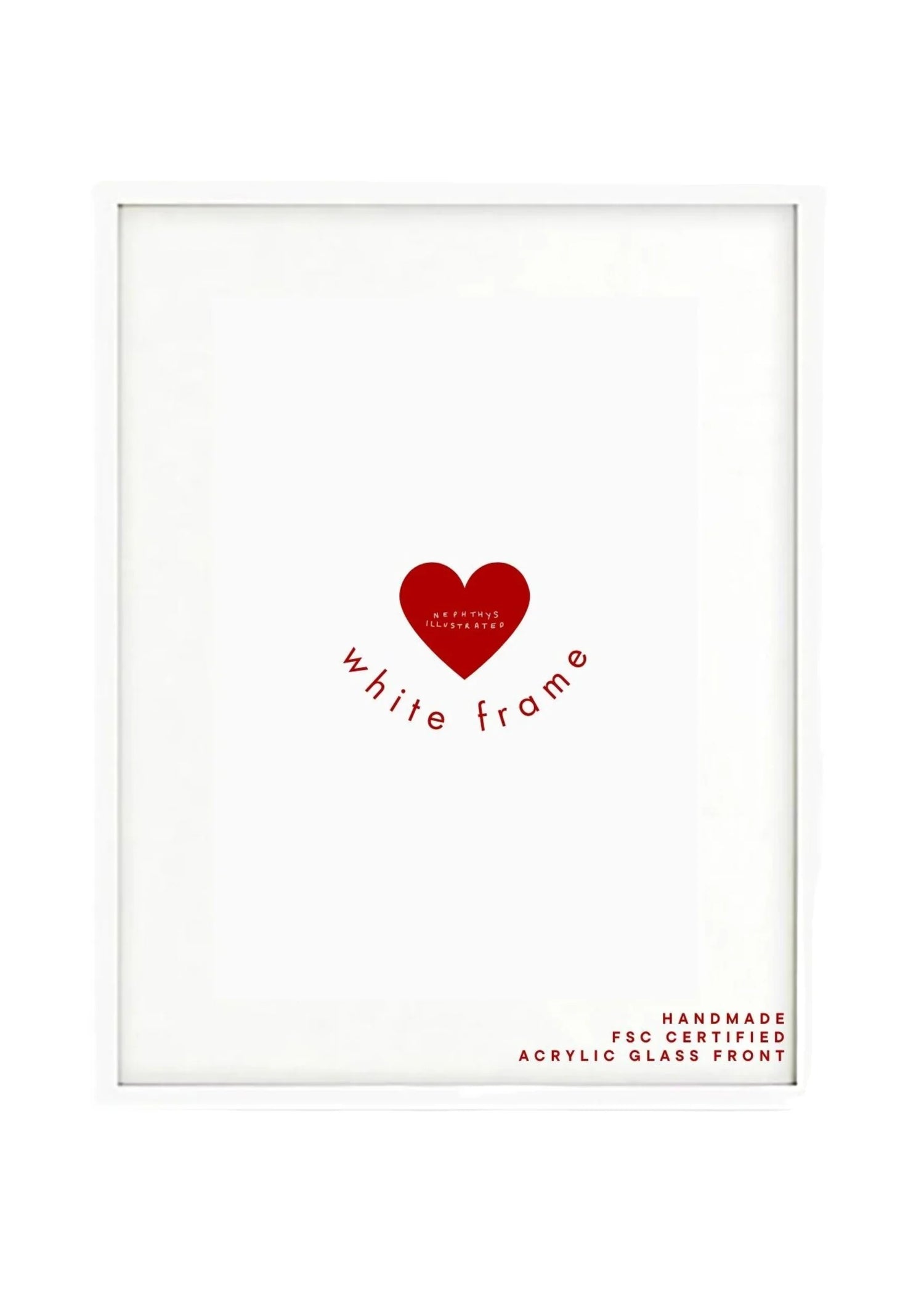 Nephthys Illustrated ramme, hvitt tre - A4