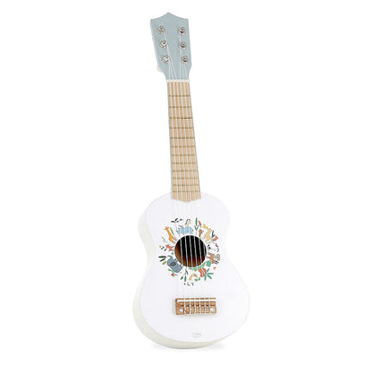 Vilac guitar i hvid med illustrationer af Sarah Betz