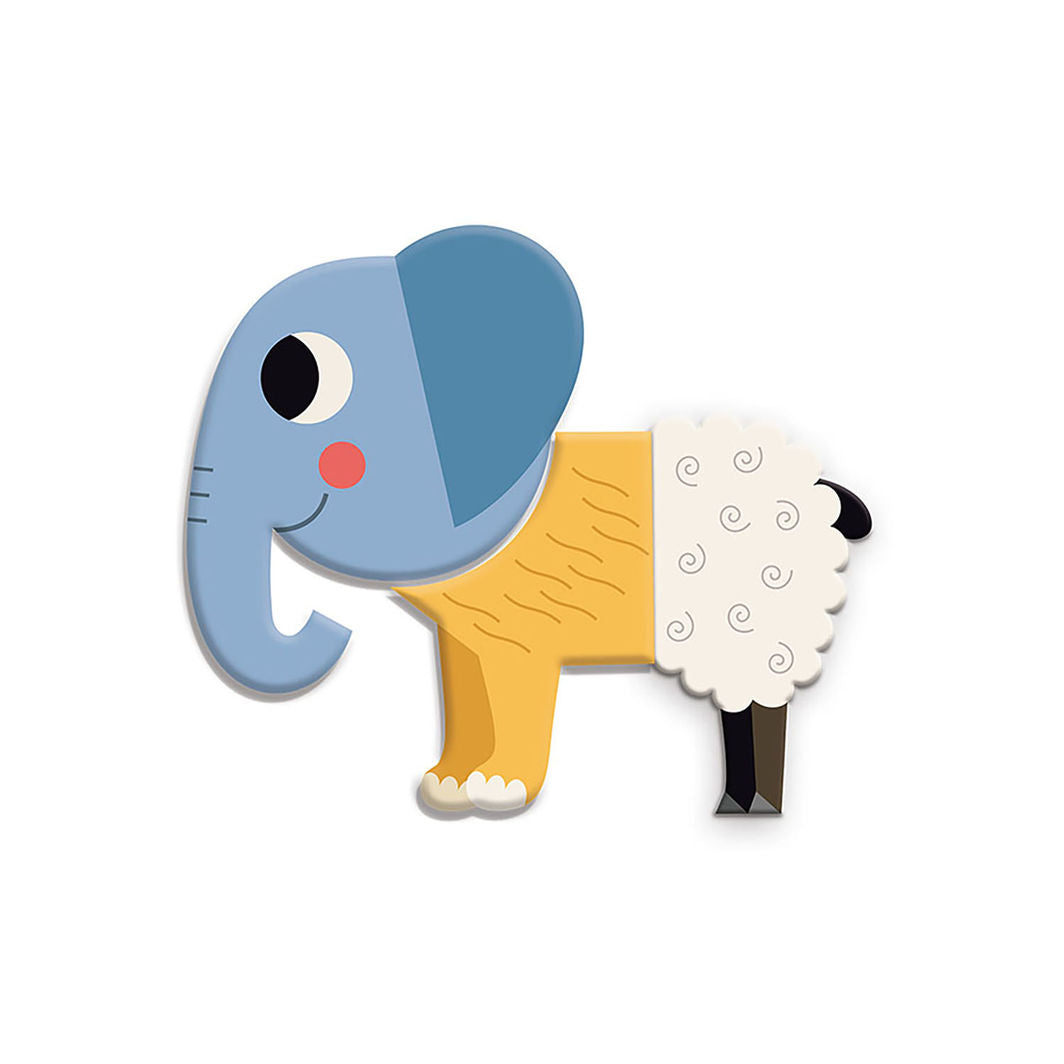 Vilac Magneter 30 stk, Sett sammen 10 morsomme dyr