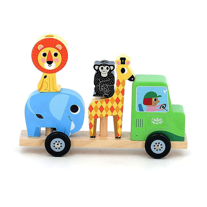 Vilac traktor med tilhenger og stabledyr