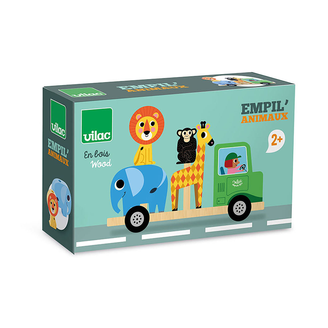 Vilac traktor med tilhenger og stabledyr