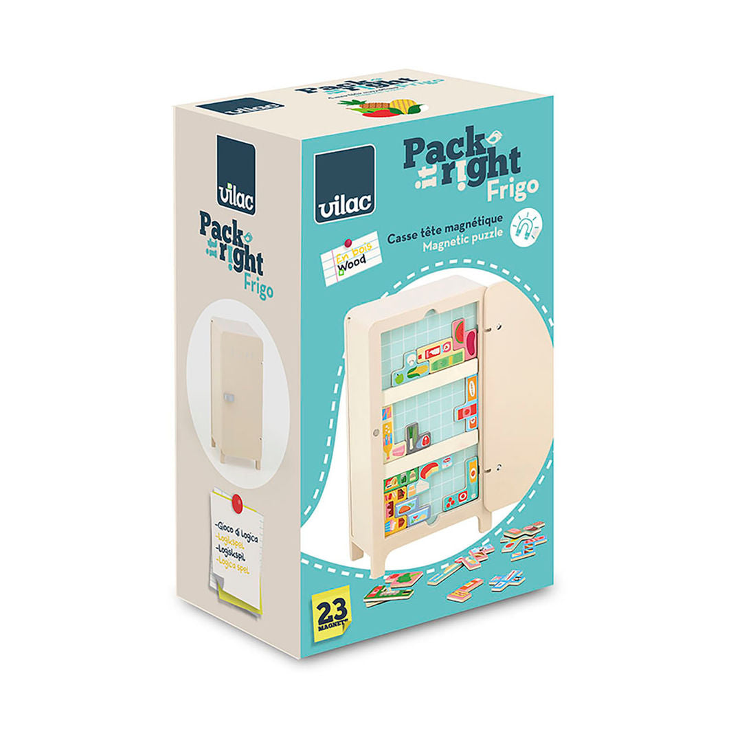 Vilac Magnetisk Spill for én person, Logikkspill med 21 brikker - Kjøleskap