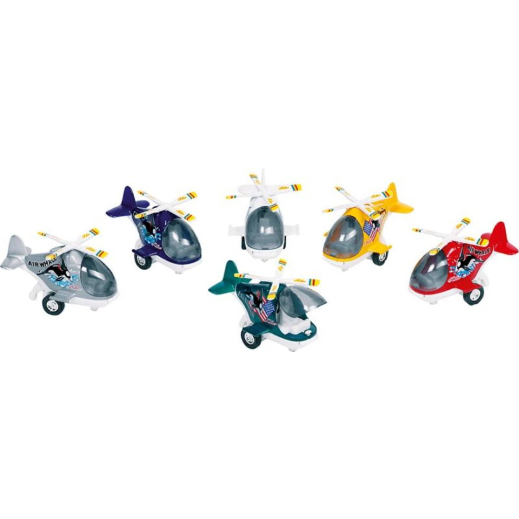 Goki Mini trekk tilbake helikopter, 10 cm - ass. farger