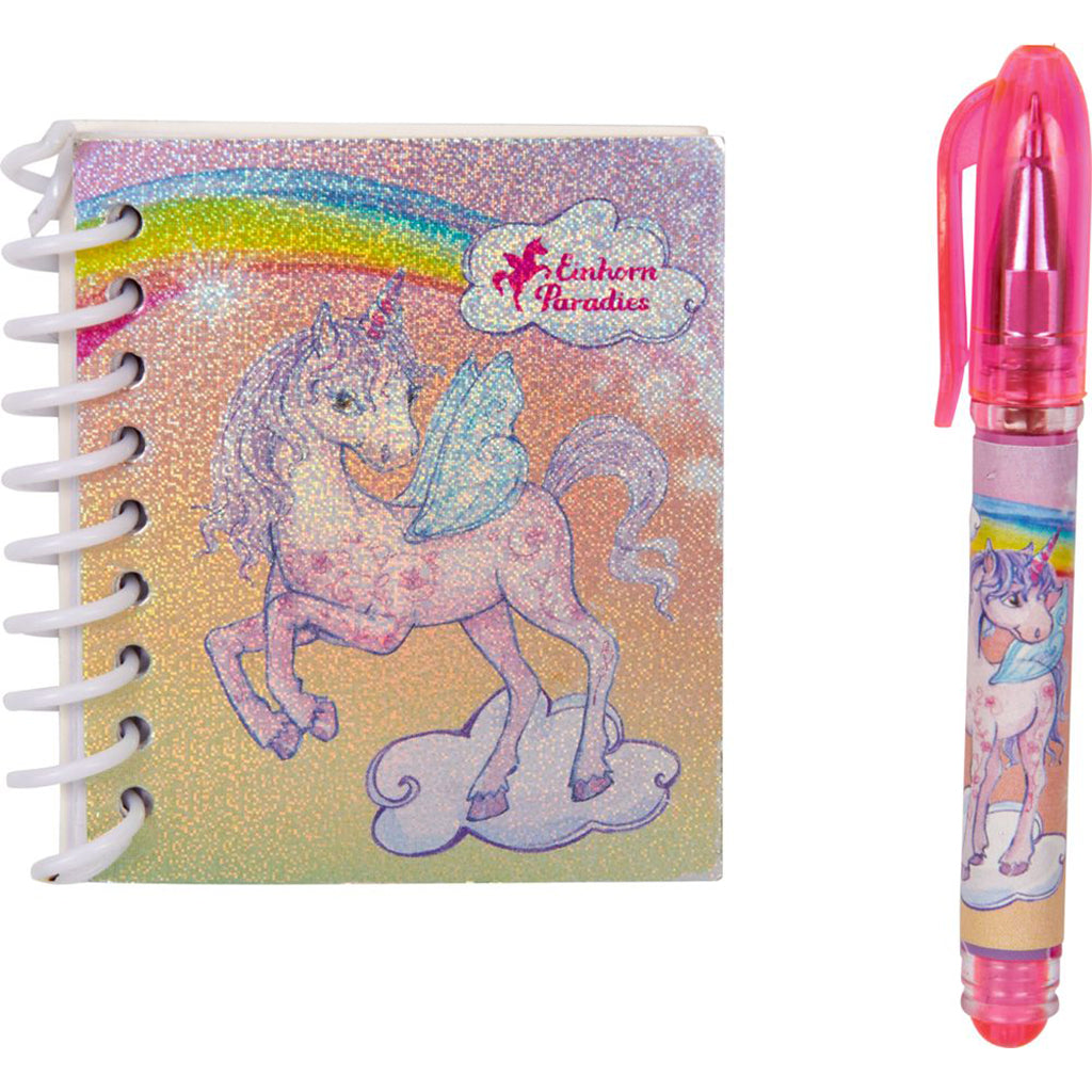 Spiegelburg liten glitterveske med skrivesett, Regnbue