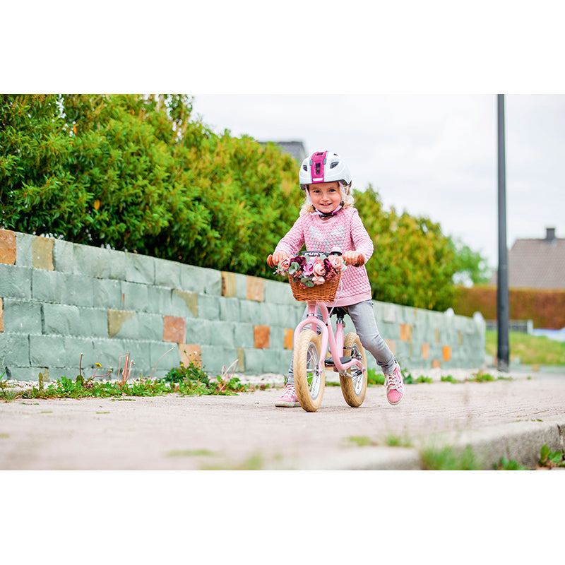 Puky Løpesykkel m. håndbrems, klokke og sykkelkurv, Retro rose - fra 3 år