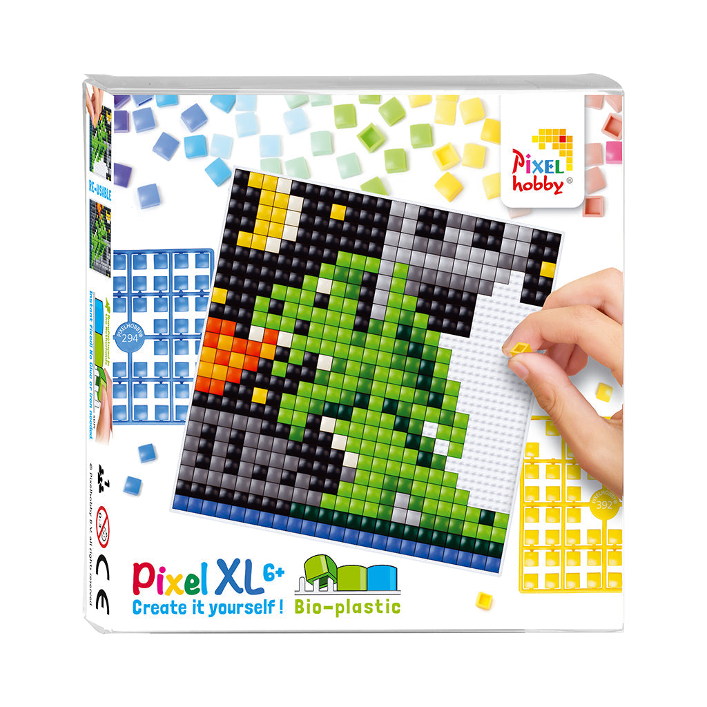 Pixelmosaikk, XL mosaikkperler, startsett - Drage