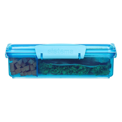 Sistema Snack Attack Duo lunsjboks 975 ml, blå