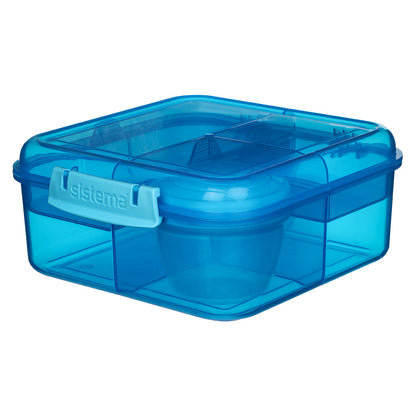 Sistema Bento Cube matboks m 3 rom og en beholder, 1.25L - Blue