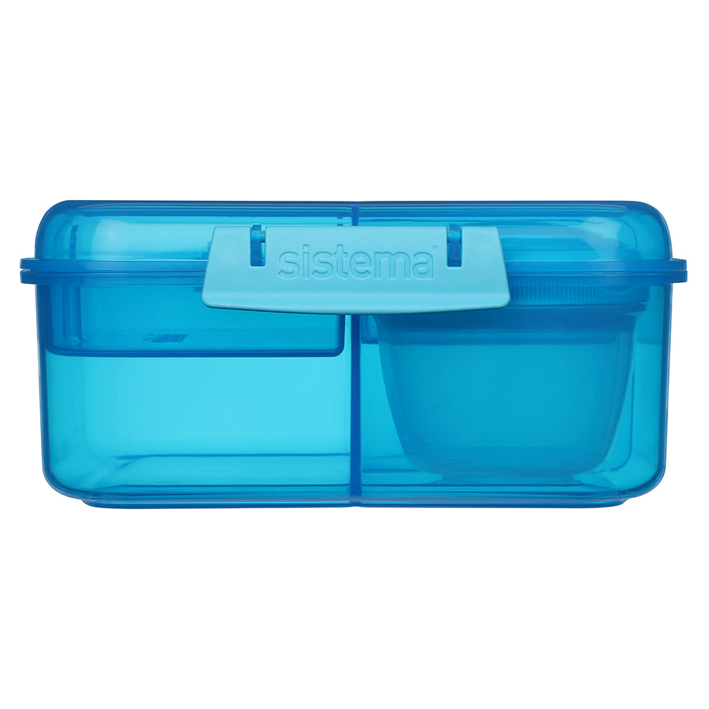Sistema Bento Cube matboks m 3 rom og en beholder, 1.25L - Blue