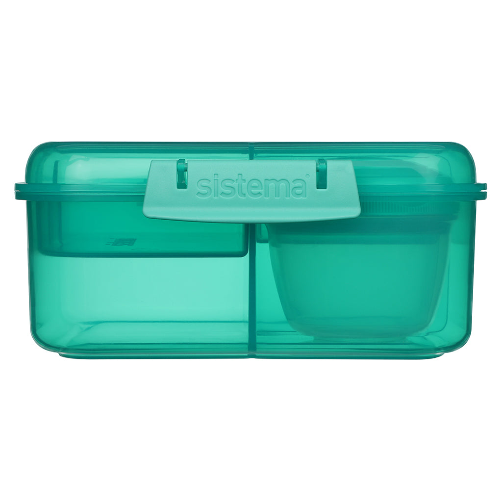 Sistema Bento Cube matboks m 3 rom og en beholder, 1.25L - Teal