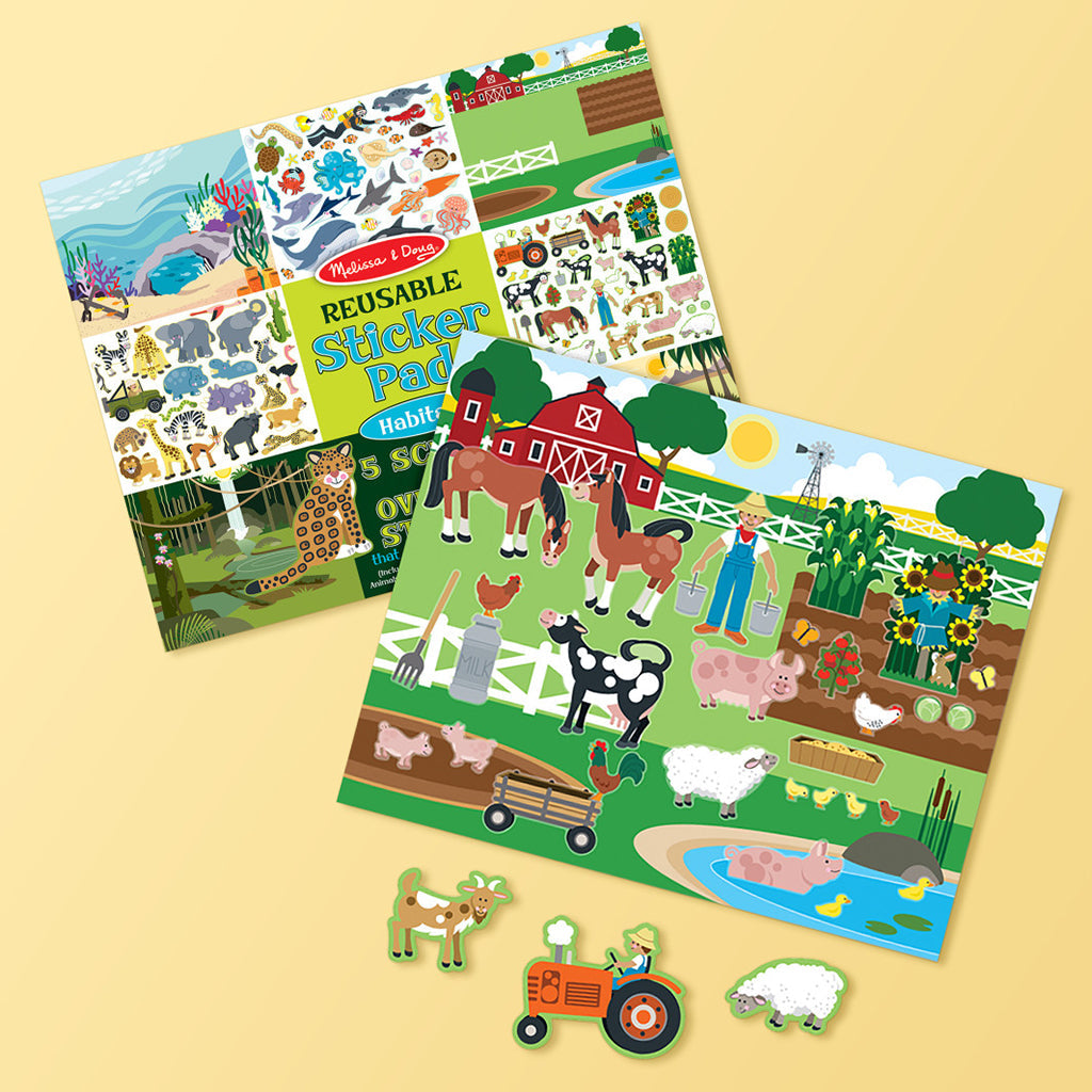 Skumklistremerker, gjenbrukbare - min habitat