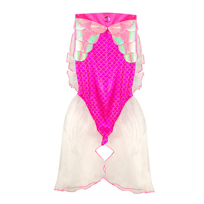 Great Pretenders utkledning, Havfrue skjørt og diadem i pink - Str. 4-6 år