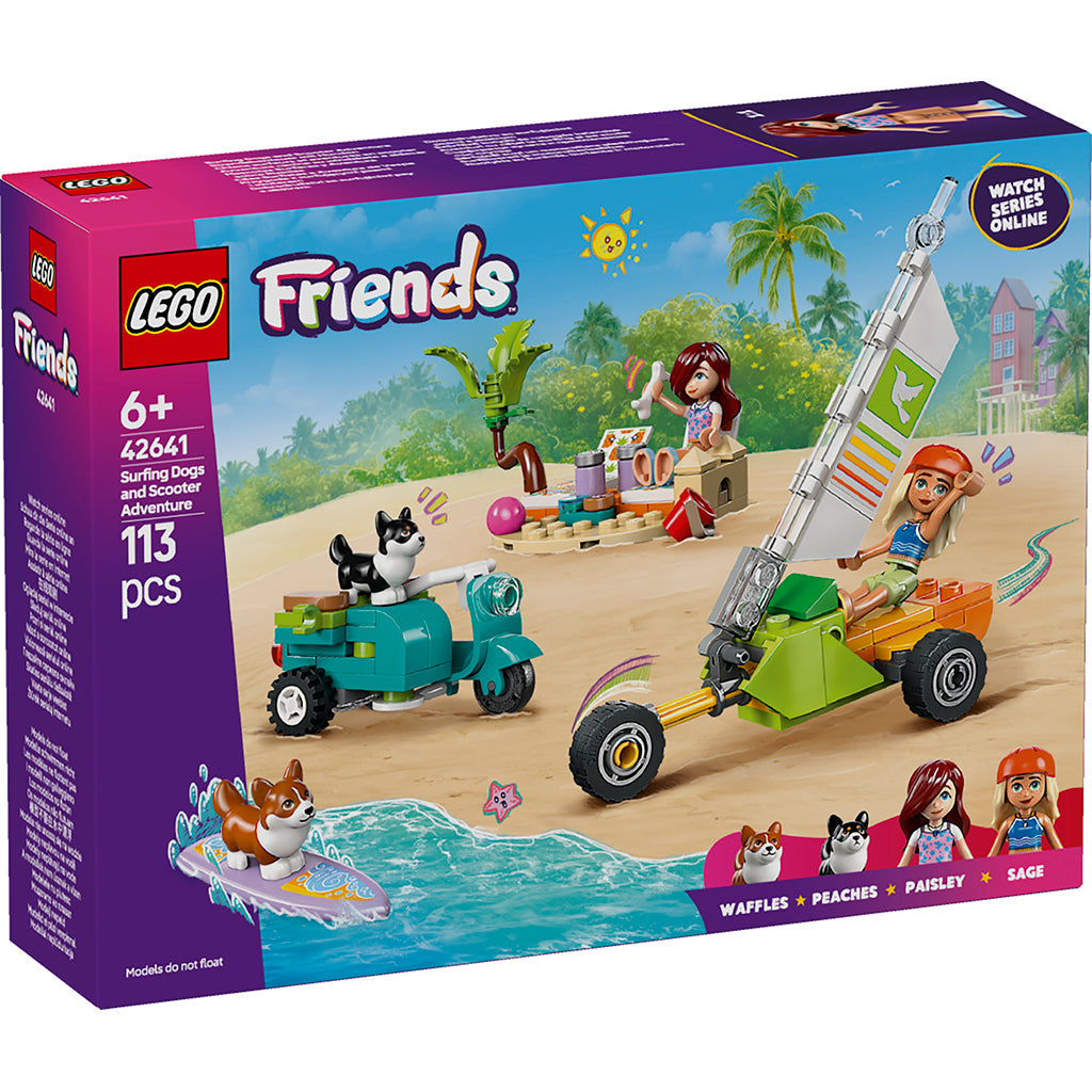 LEGO ® Friends, Eventyr med surfende hunder og scooter
