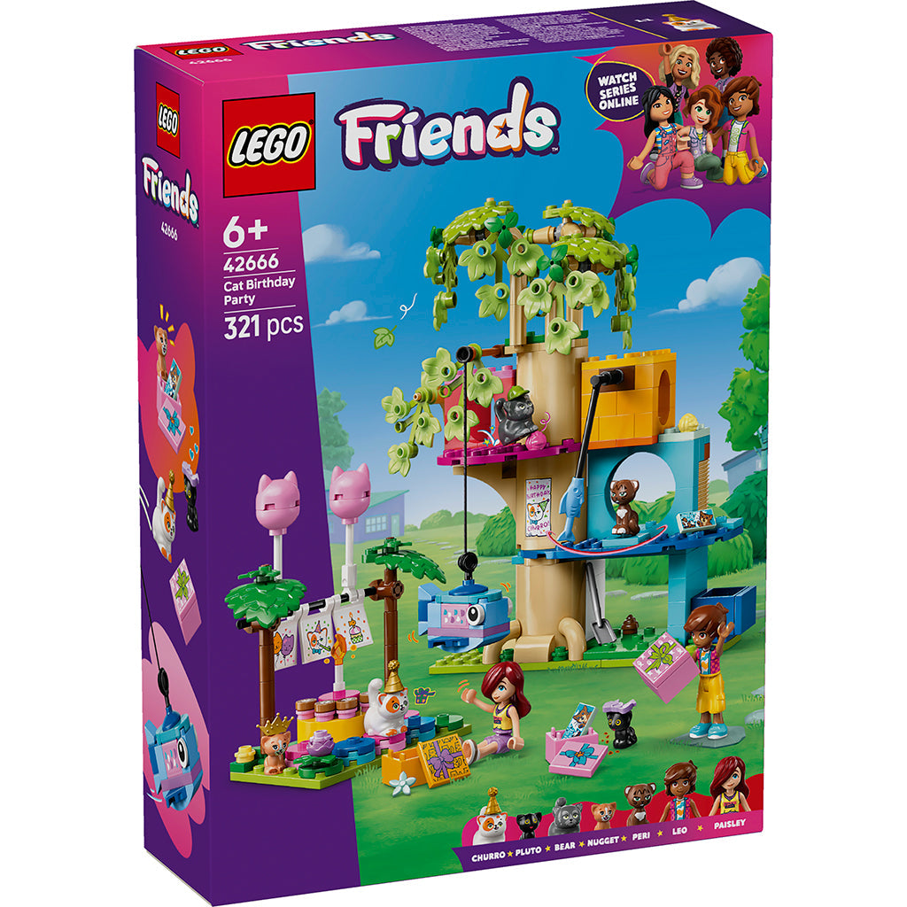 LEGO® Friends, Kattebursdagsfest og trehytte