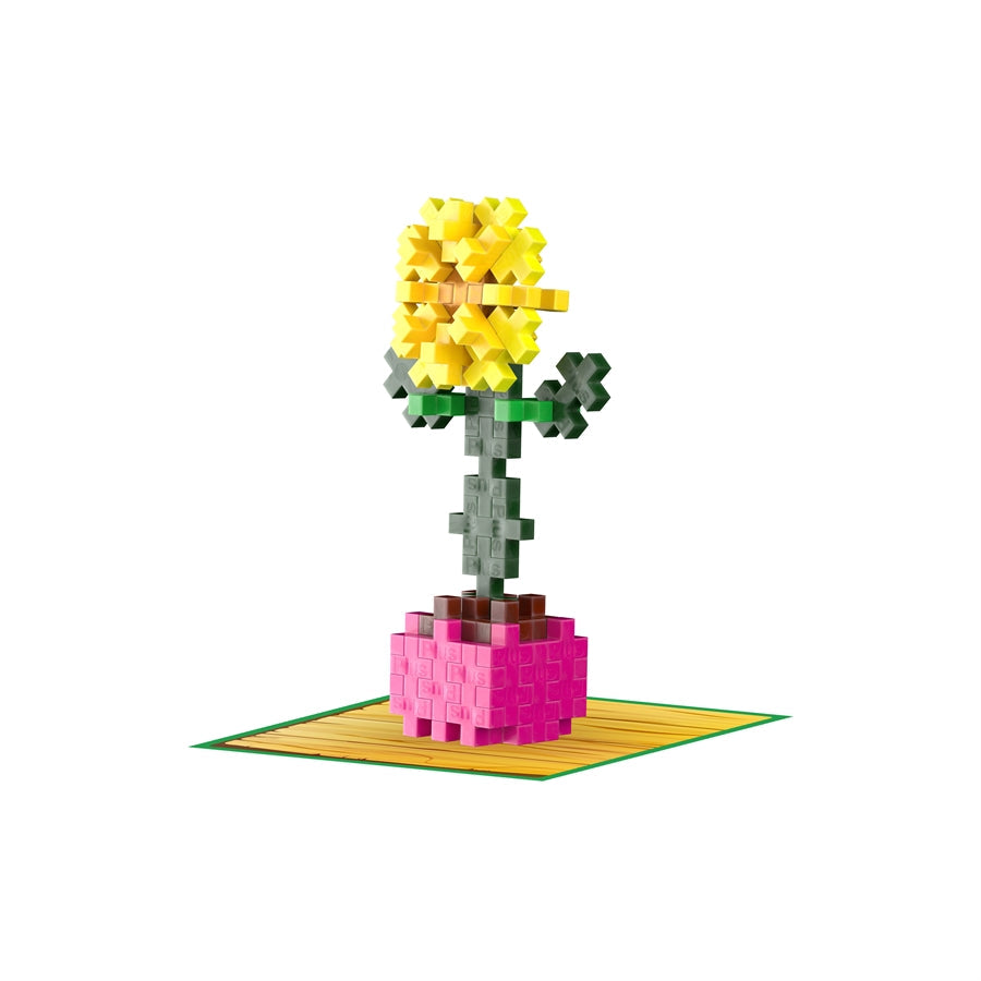 Plus-Plus mini plantepakke, Solsikke - 50 deler