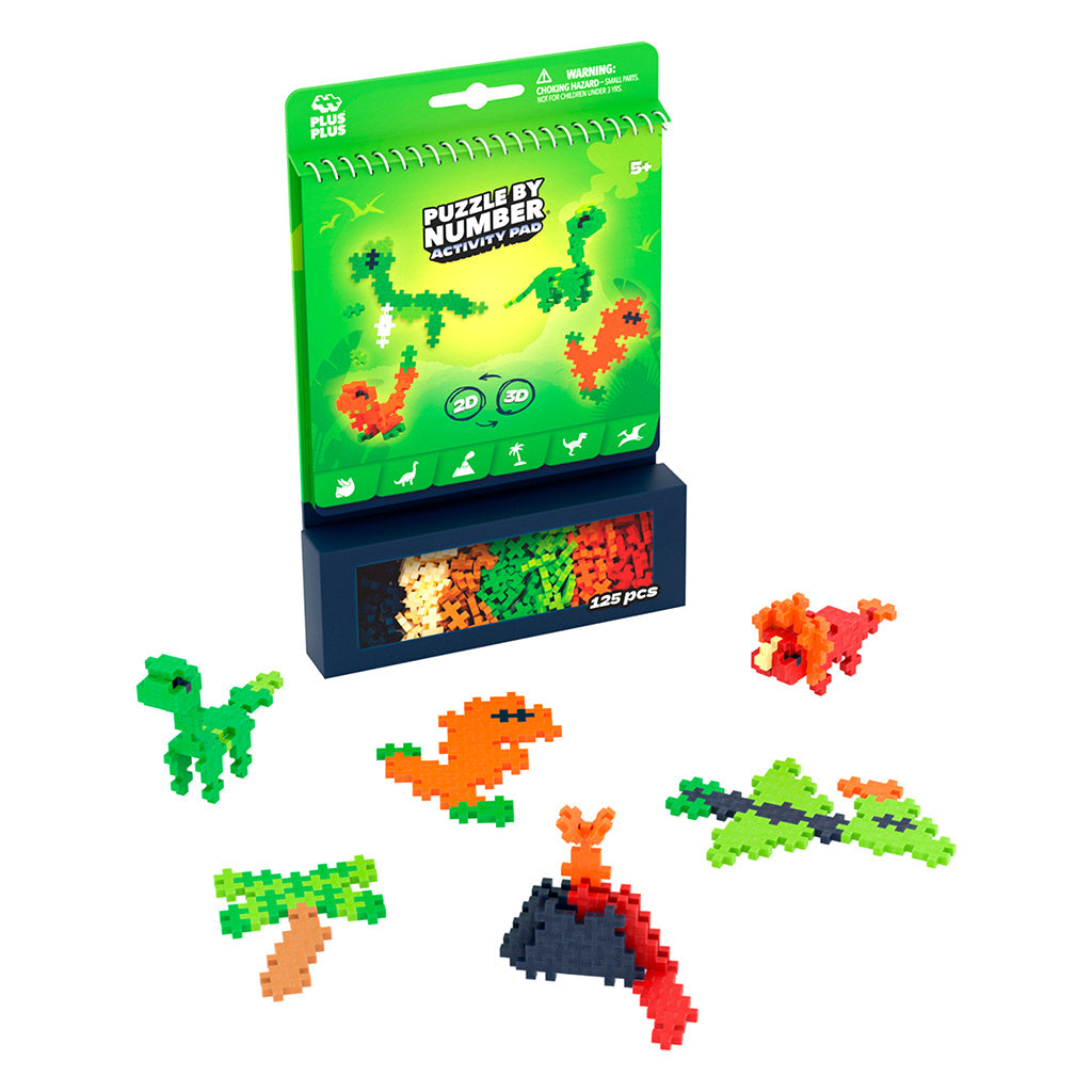 Plus-Plus aktivitetssett, Dinosaurer - 125 stk.