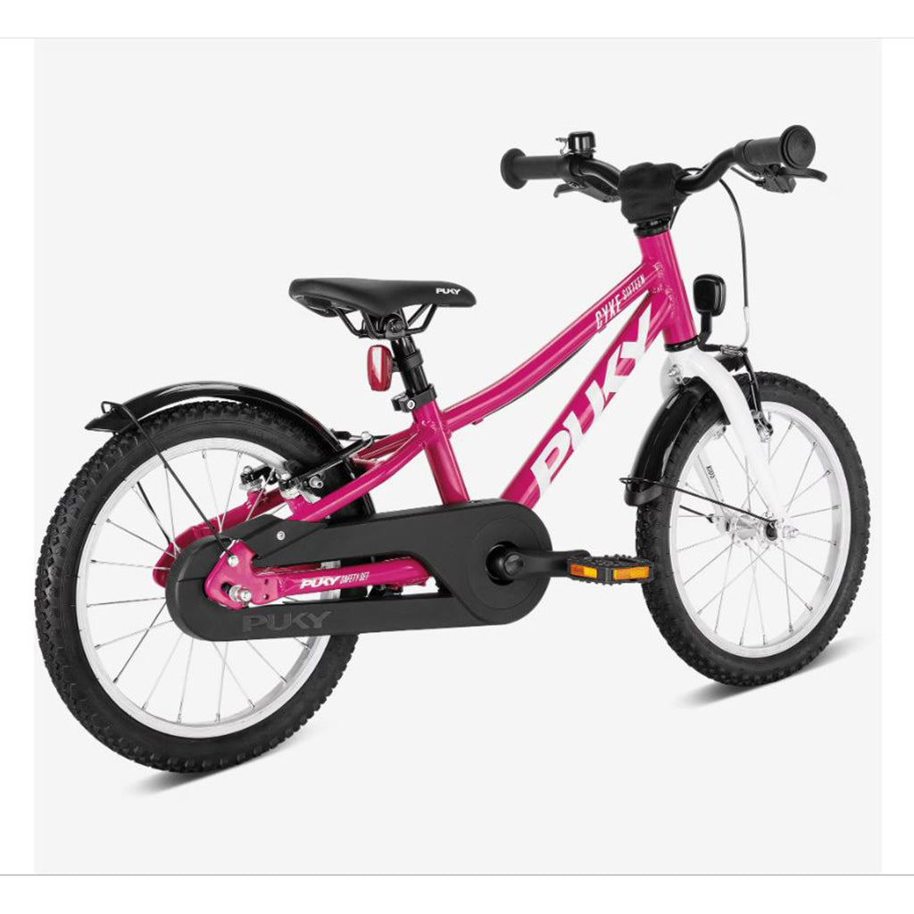 Puky Cyke 16" free whell, barnesykkel kun med håndbrems, Berry/white - Fra 4 år