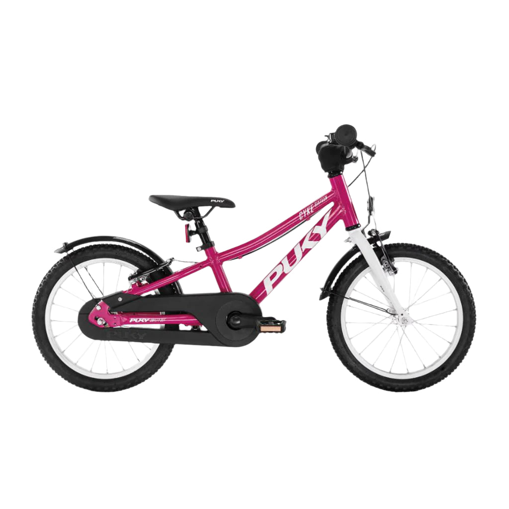 Puky Cyke 16 tommer børnecykel med håndbremse i bær/hvid