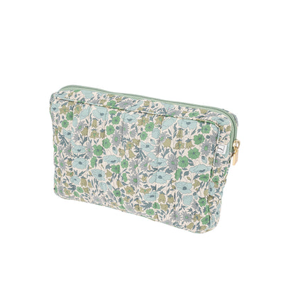 Bon Dep Pouch small, toalettmappe med Liberty - Poppy and Daisy Teal
