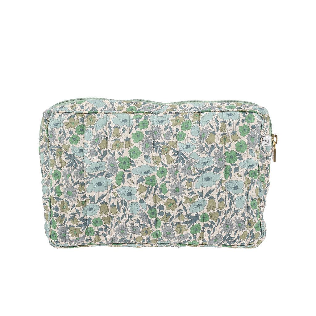 Bon Dep Pouch small, toalettmappe med Liberty - Poppy and Daisy Teal