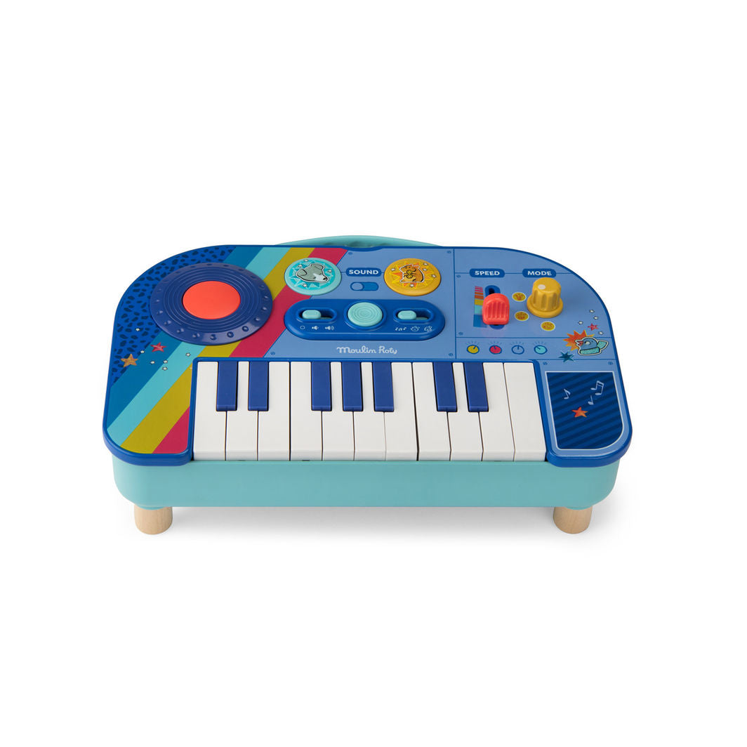 Moulin Roty elektrisk keyboard - Puce &amp; Pilou