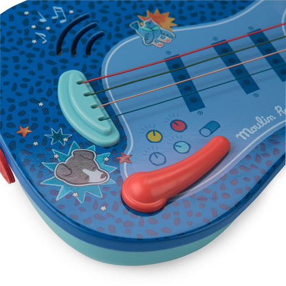Moulin Roty Musikkinstrument, elektrisk gitar - Puce &amp; Pilou