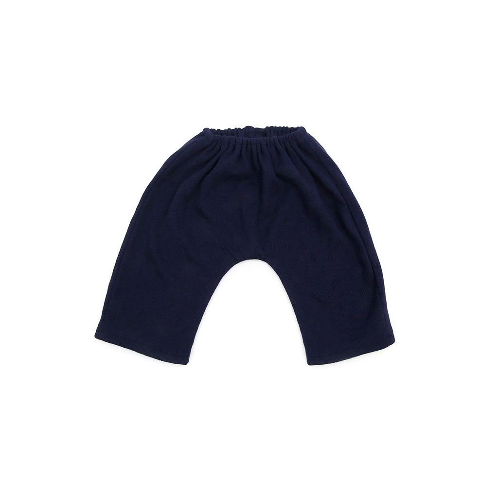 Así dukketøy til Leo og Leonora babydukke, str. 46 cm, Bomullsbukse - Marineblå