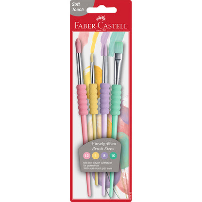 Faber-Castell penselsæt, 4 størrelser - Pastel