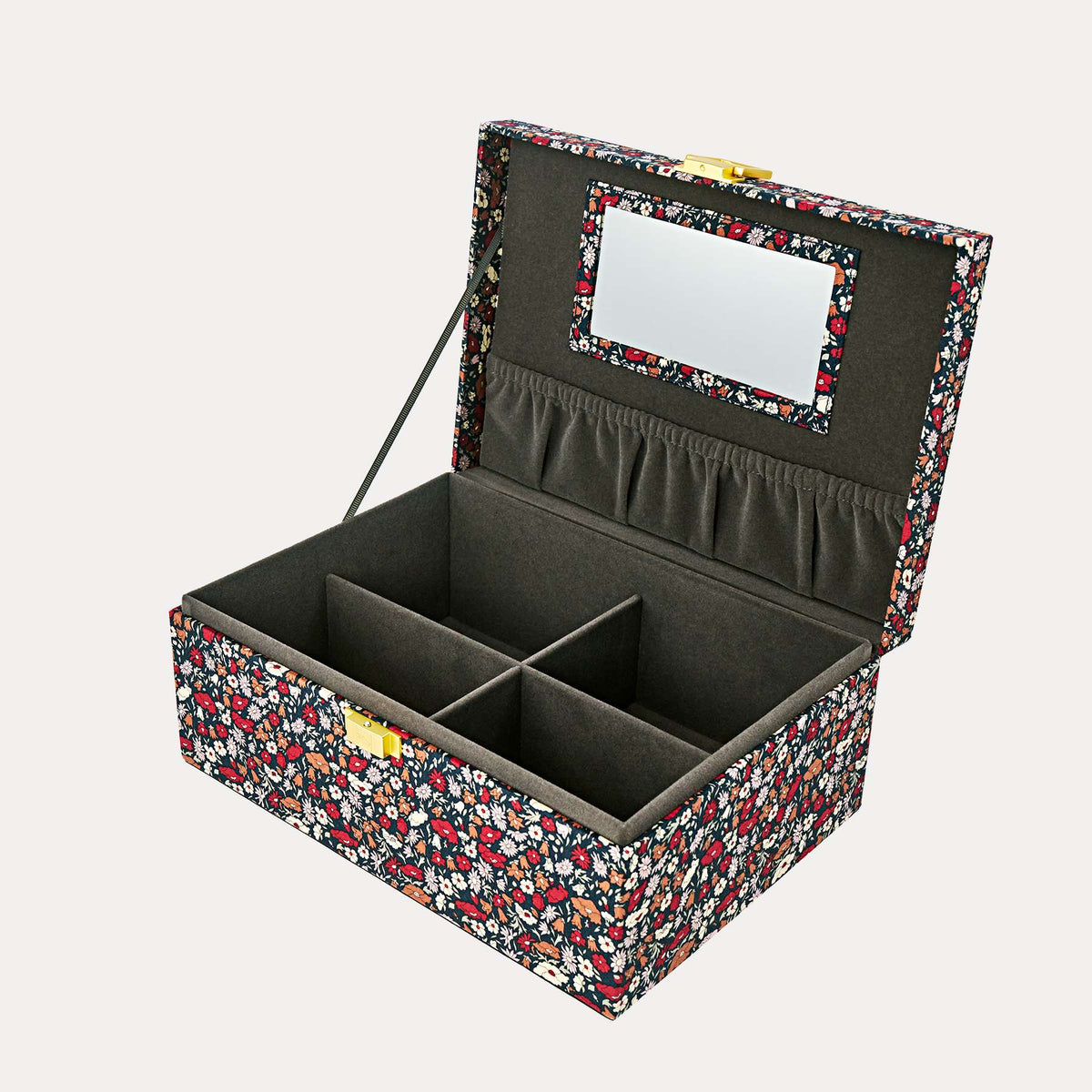 Bon Dep smykkeskrin med Liberty-print, Square - Petal &amp; Daisy