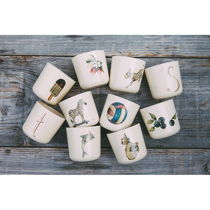 Konges Sløjd Alfabet melaminkopp, A - Z