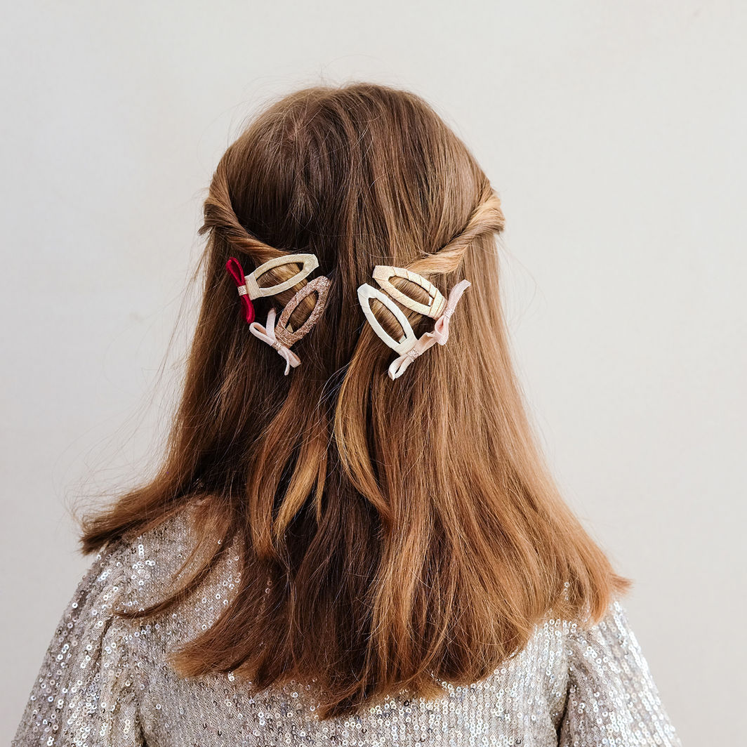 Mimi &amp; Lula – 4 hårspenner – Skinny Velvet Bow
