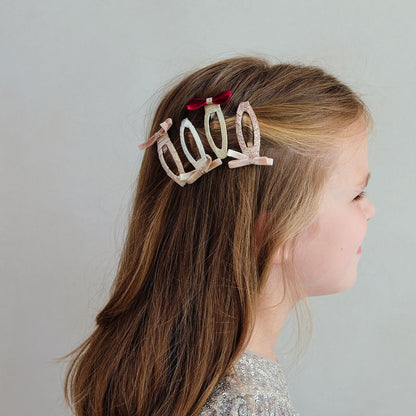 Mimi &amp; Lula – 4 hårspenner – Skinny Velvet Bow