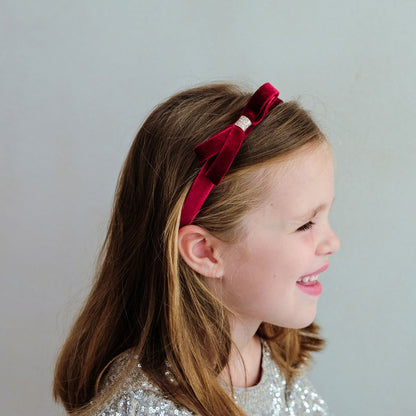 Mimi &amp; Lula Hårbøyle – Burgundy Violet Bow