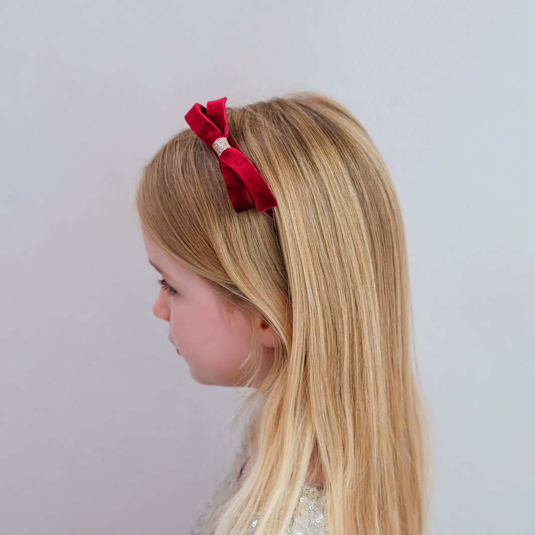 Mimi &amp; Lula Hårbøyle – Burgundy Violet Bow