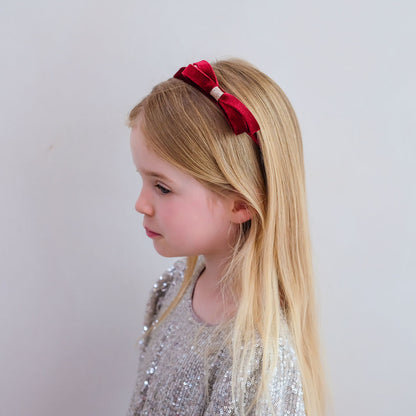 Mimi &amp; Lula Hårbøyle – Burgundy Violet Bow