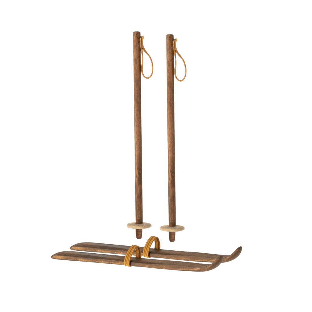 Maileg Dukketilbehør, Ski og skistaver til Mor &amp; Far mus